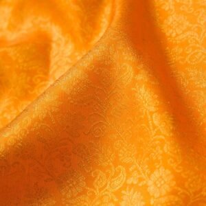 Pure Silk Pure Zari Orange Kanchipuram Saree