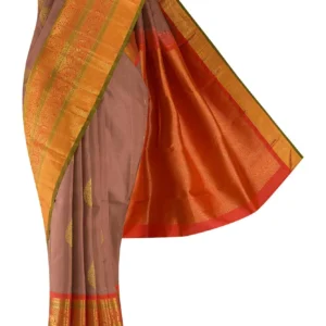 Brown Kanchipuram Silk Saree
