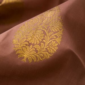 Brown Kanchipuram Silk Saree - Image 4