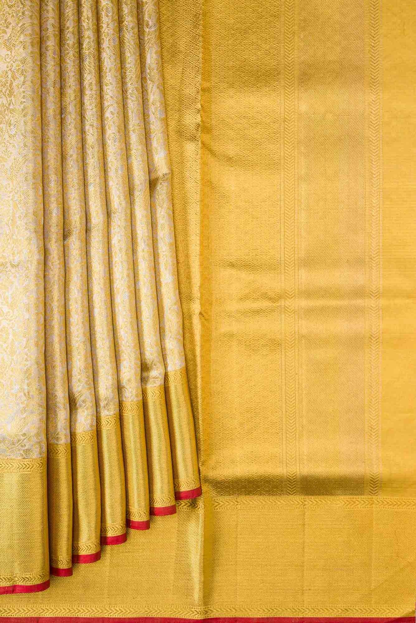 Gold Kanchipuram Tissue Silk Saree
