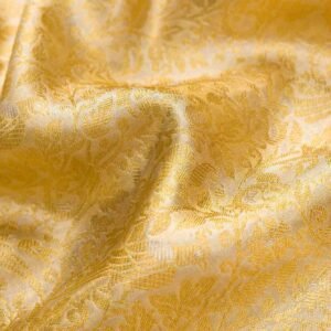 Pure Silk Pure Zari Gold Dual Tone Kanchipuram Tissue Saree - Image 6