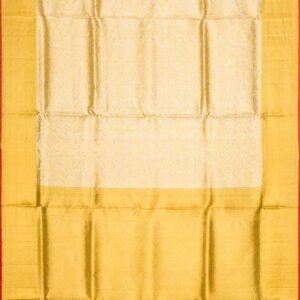 Pure Silk Pure Zari Gold Dual Tone Kanchipuram Tissue Saree - Image 5