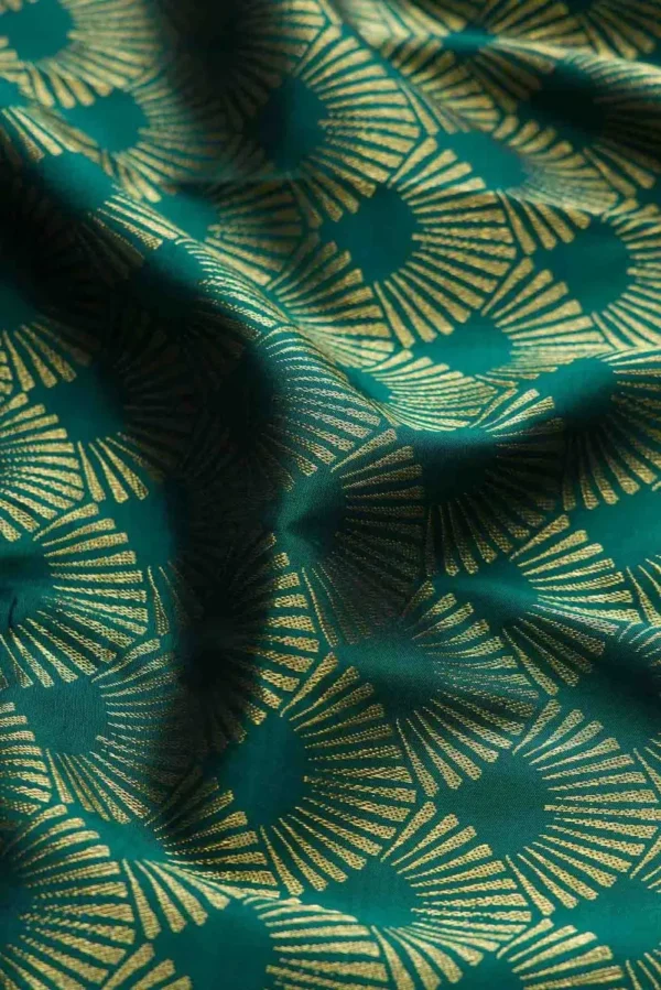 Green Dual Tone Kanchipuram Silk Saree(5)