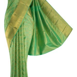Green Kanchipuram Silk Saree - Image 2