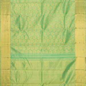 Green Kanchipuram Silk Saree - Image 5