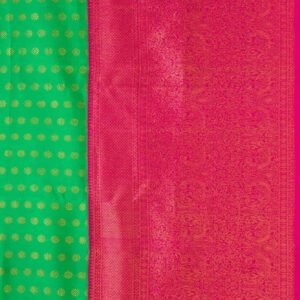 Green Kanchipuram Silk Saree - Image 5