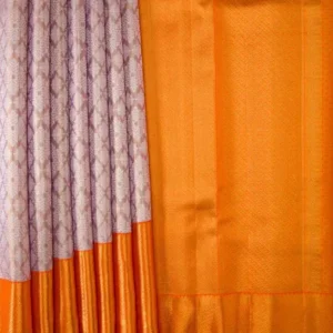 Lavender Kanchipuram Tissue Silk Saree - Image 3