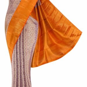 Lavender Kanchipuram Tissue Silk Saree - Image 2