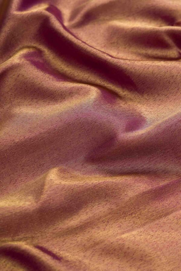 Magenta Dual Tone Kanchipuram Tissue Silk Saree(