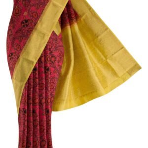 Pink and Black Kanchipuram Silk Saree(