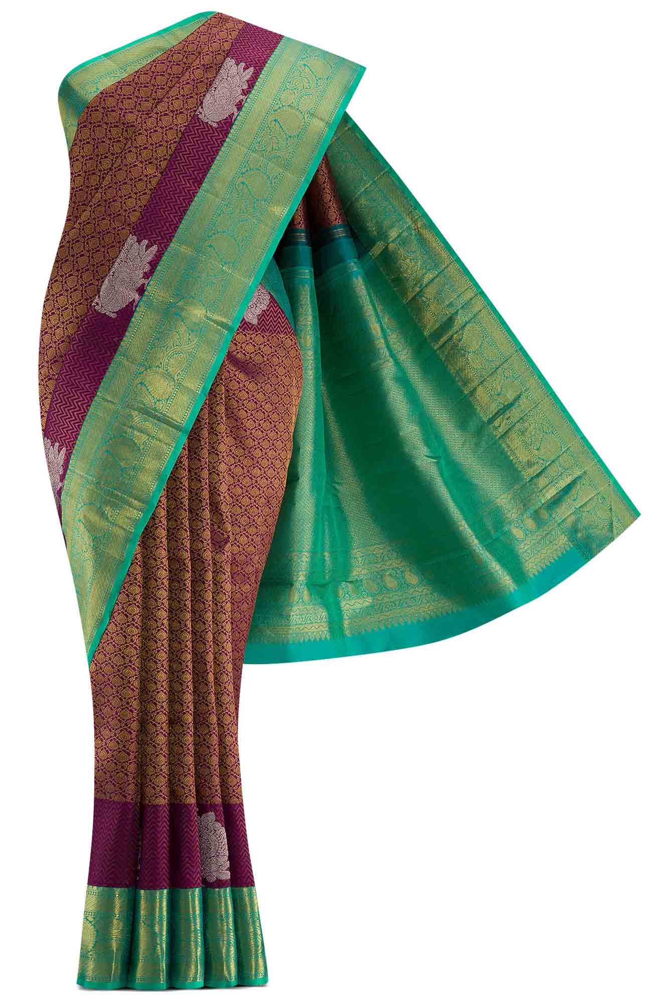 Purple Kanchipuram Silk Saree(2)