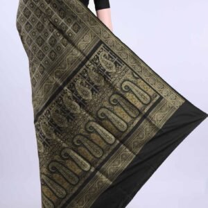 Black Banarasi Silk Saree - Image 3
