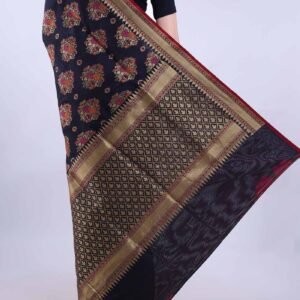 Blue Banarasi Silk Saree - Image 2