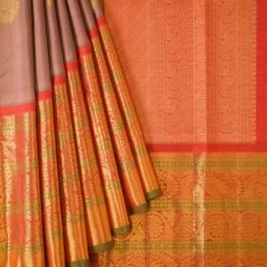 Brown Kanchipuram Silk Saree