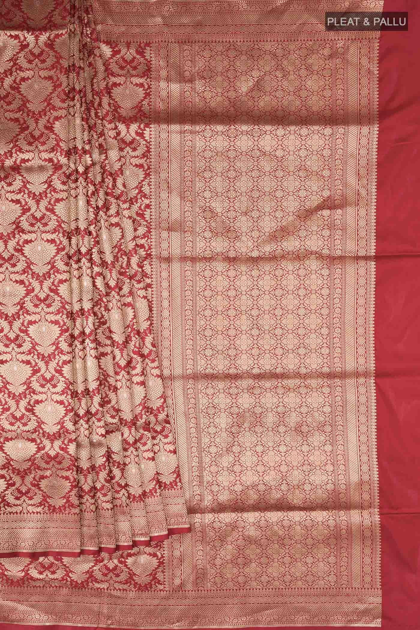 maroon-banarasi-silk-saree