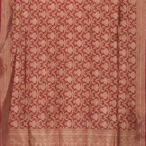 Maroon Banarasi Silk Saree - Image 5