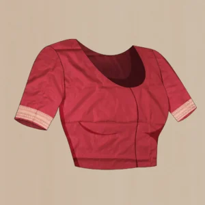 Maroon Banarasi Silk Saree - Image 6