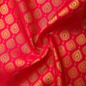 Red Kanchipuram Silk Saree - Image 4