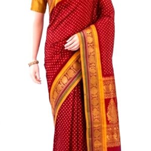 Traditional Chettinad Cotton Saree - Image 1